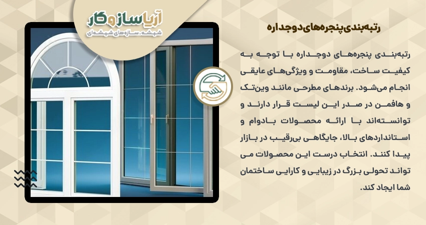 رتبه بندی پنجره های دوجداره