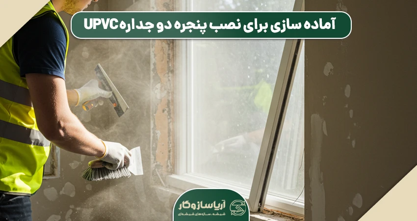 آماده سازی برای نصب پنجره دو جداره upvc