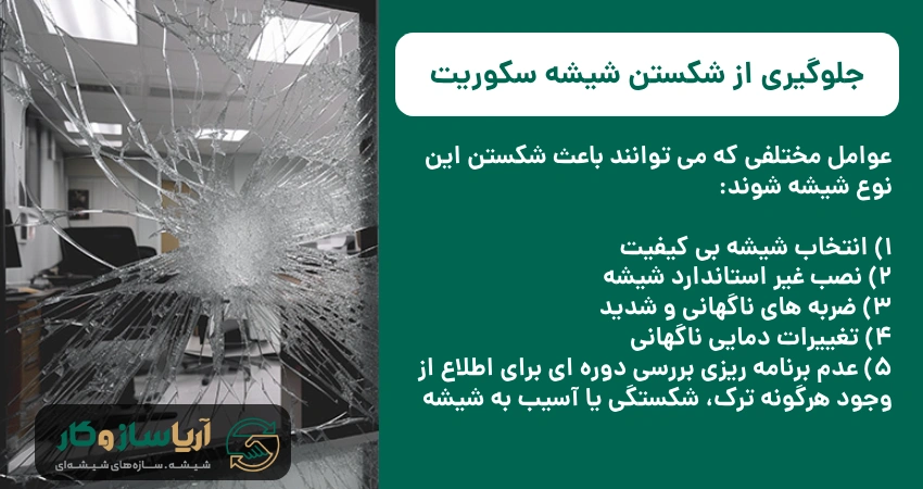 جلوگیری از شکستن شیشه سکوریت