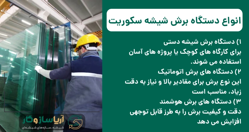 انواع دستگاه برش شیشه سکوریت
