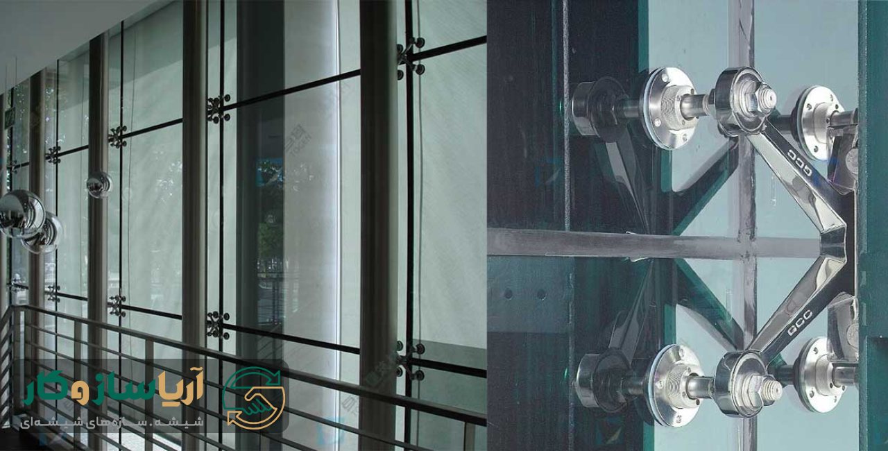 قیمت نمای شیشه اسپایدر
