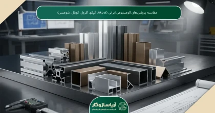 مقایسه پروفیل‌های آلومینیومی ایرانی (Akpai، آلپکو، آکرول، کوپال، شومنس)